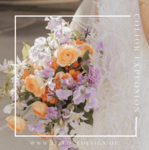 Flieder küsst Maracuja Brautstrauß Inspiration itslovedesign