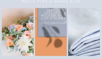 Eventkonzept Modern Hellblau Orange Itslovedesign