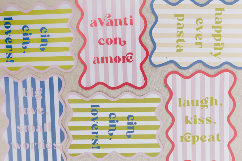 itslovedesign Waves of Color Hochzeitsdesign Papeterie Italien Flair Postkarten